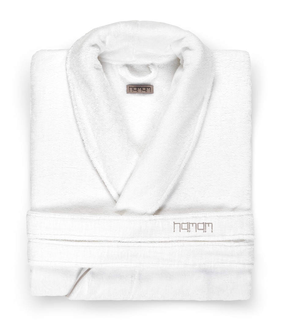 Cotton Pera Bathrobe WHITE/VAPOUR Image 1