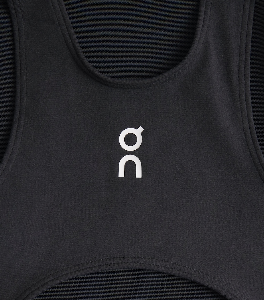 On Womens Court Cropped Tank Top Black Image 6