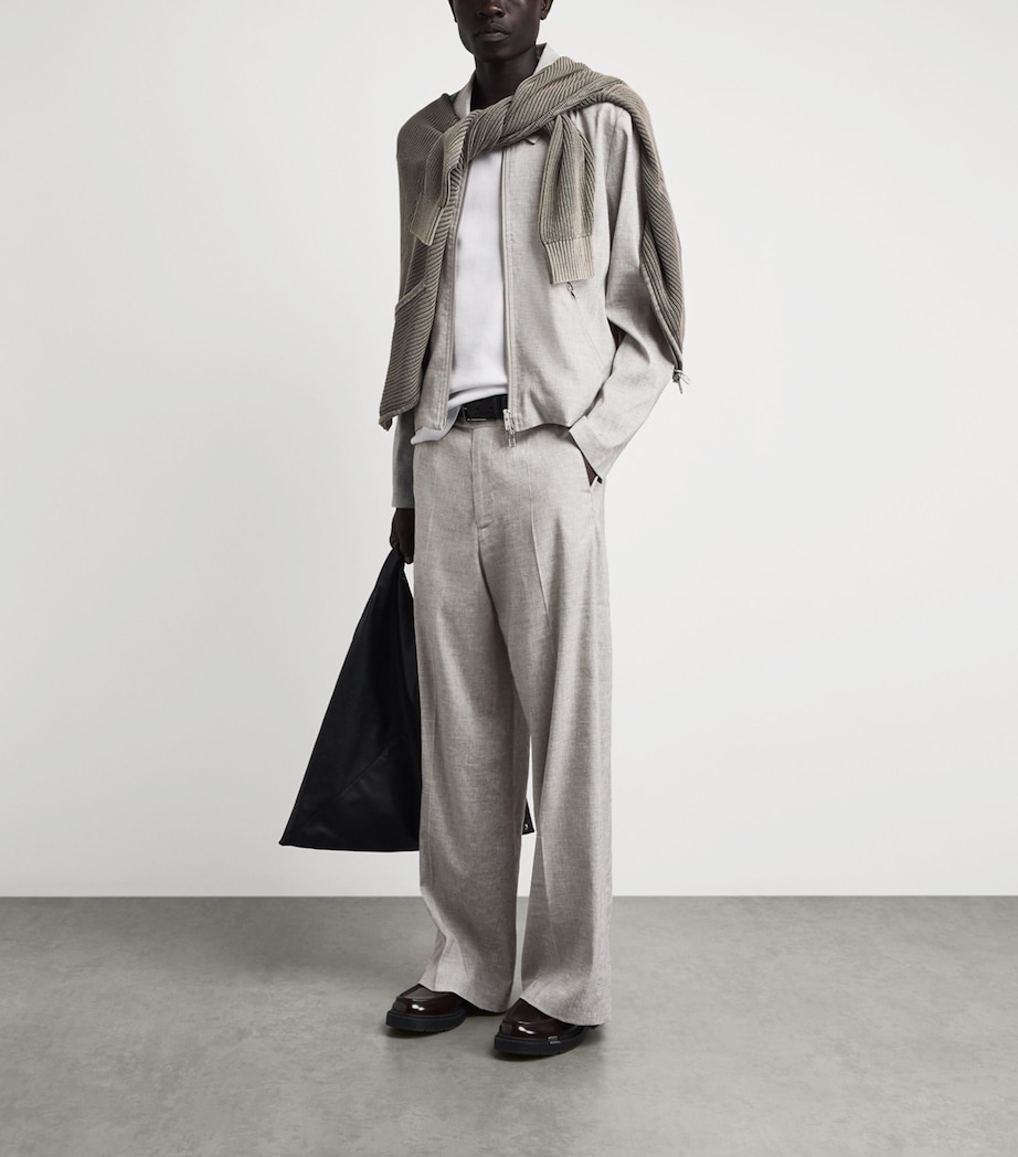 Won Hundred Mens Dutton Boxy Jacket Light Grey Melange Image 2