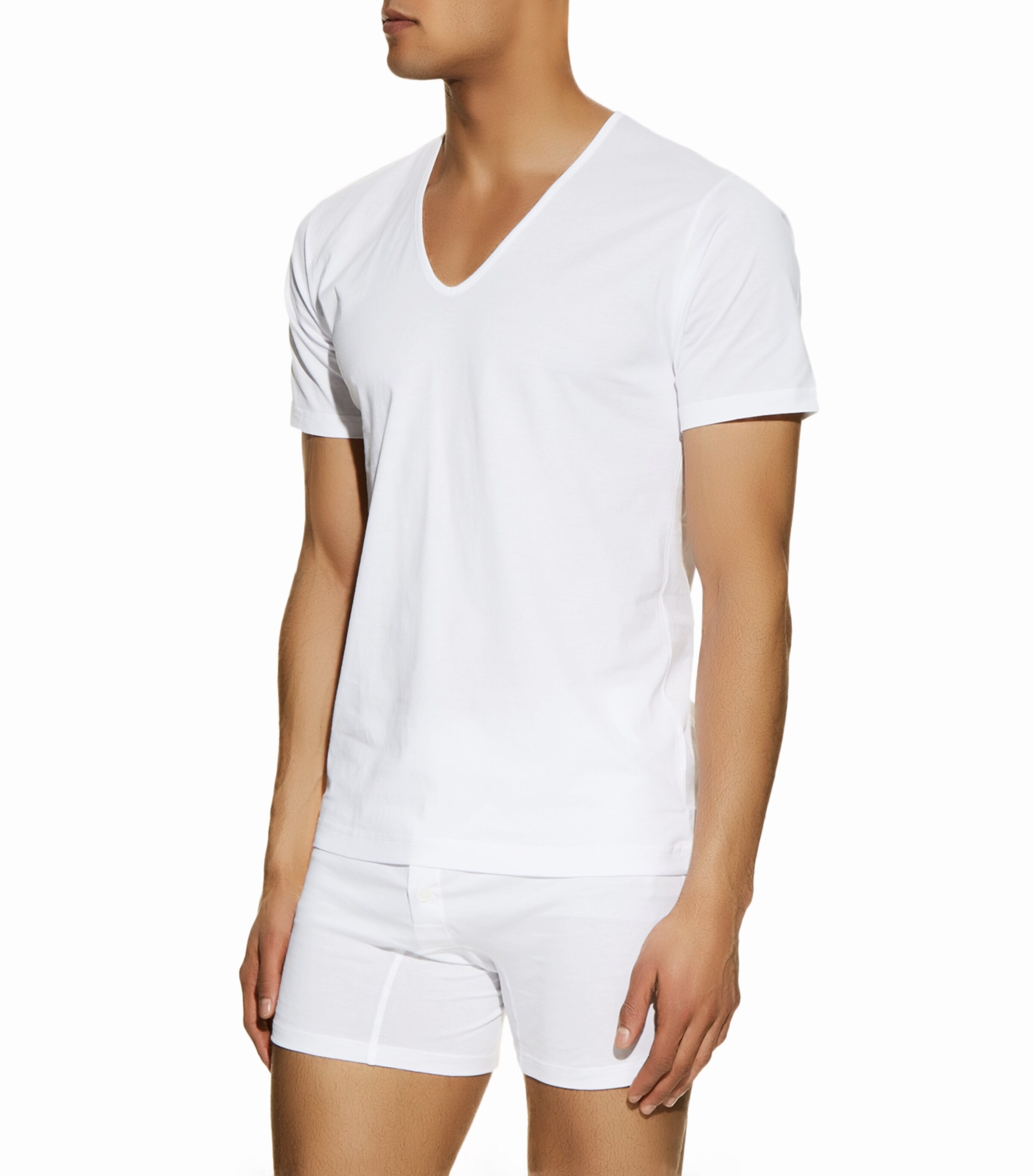 V-Neck Lounge Top WHAA - WHITE Image 2
