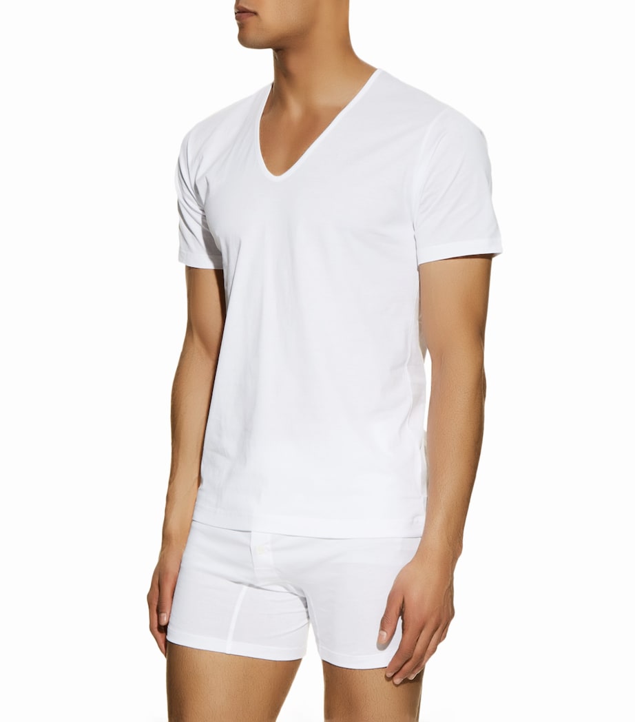 V-Neck Lounge Top WHAA - WHITE Image 2