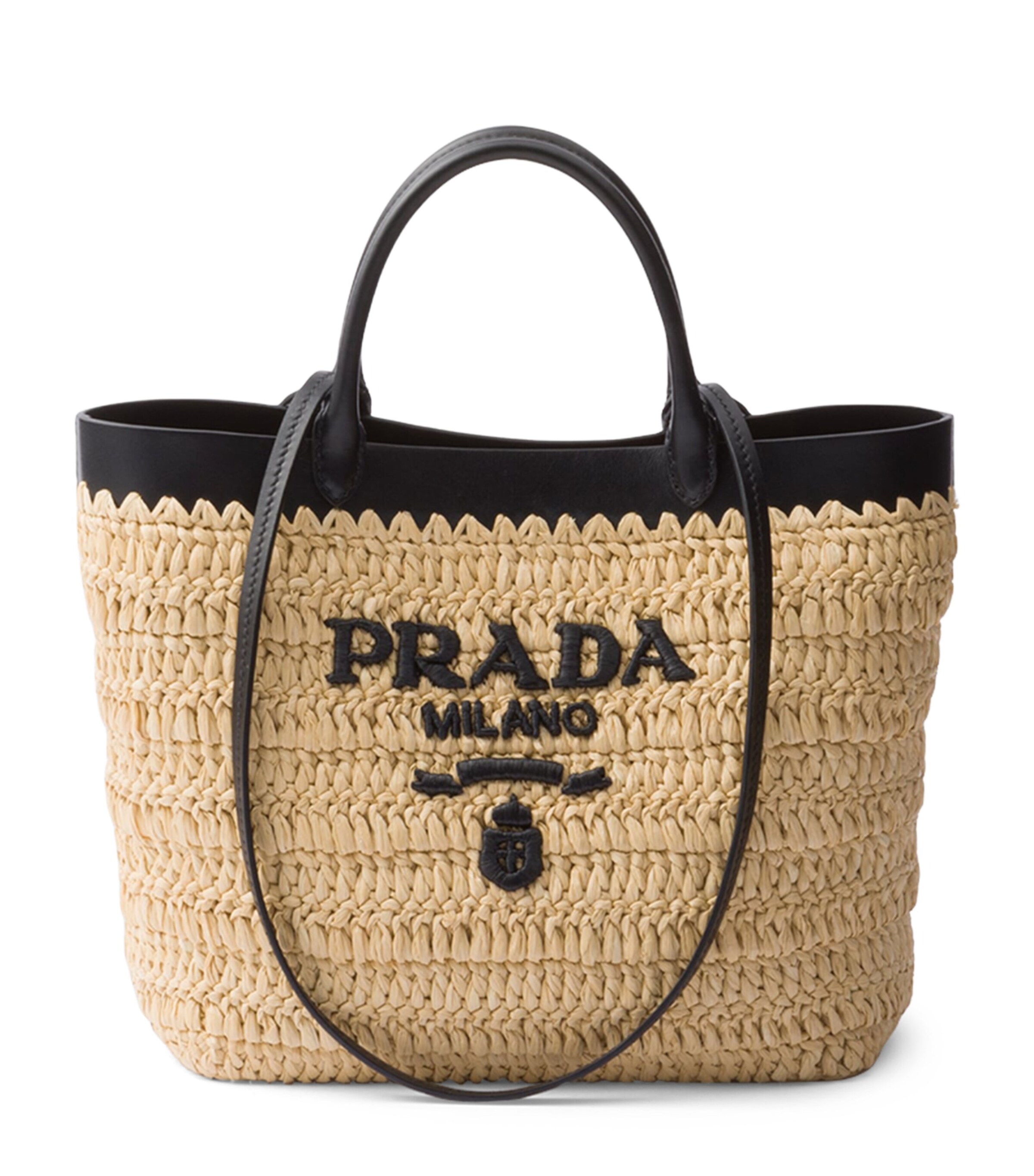 Prada Small Woven Tote Bag Image 1