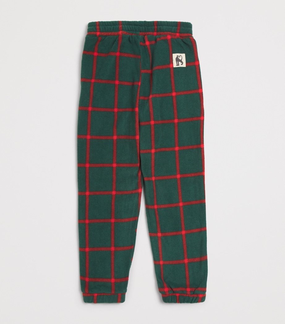 Fleece Plaid Trousers (3-11 Years) GREEN Image 2