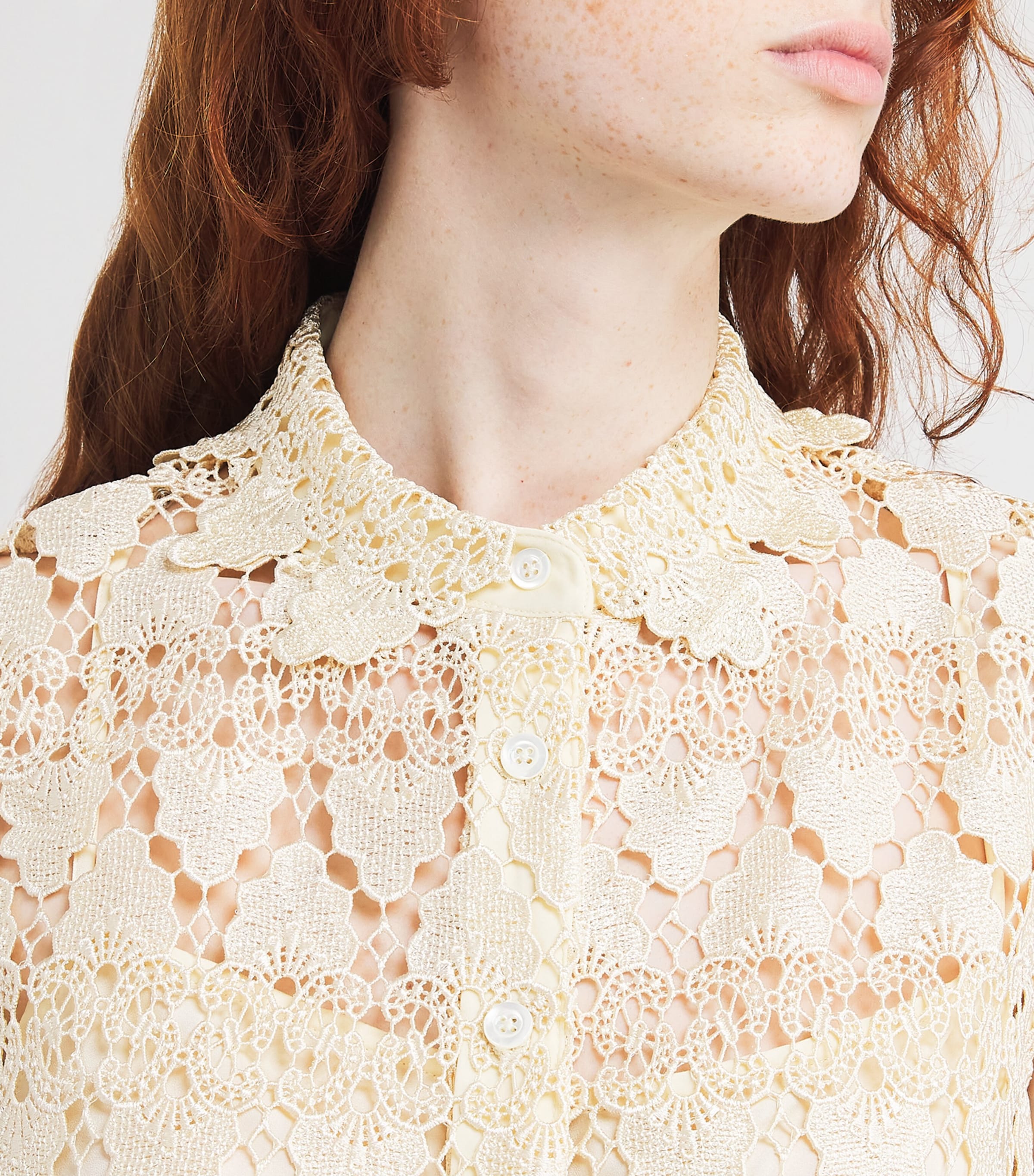 FRAME Ivory Lace The Deco Mini Dress | Harrods US FRAME Ivory Lace The Deco Mini Dress | Harrods US