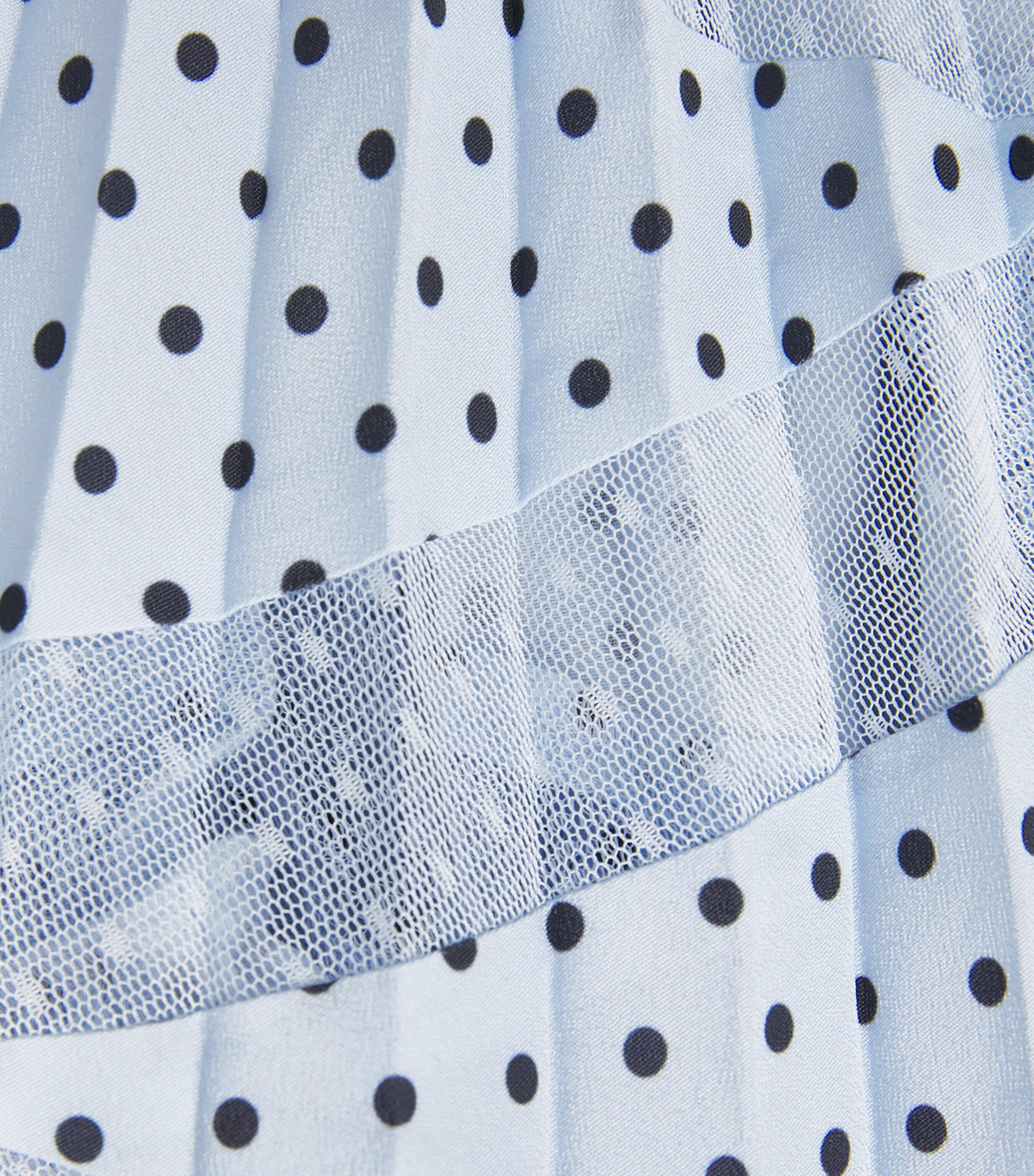 Claudie Pierlot Womens Polka-Dot Pleated Midi Skirt Light Print Image 6