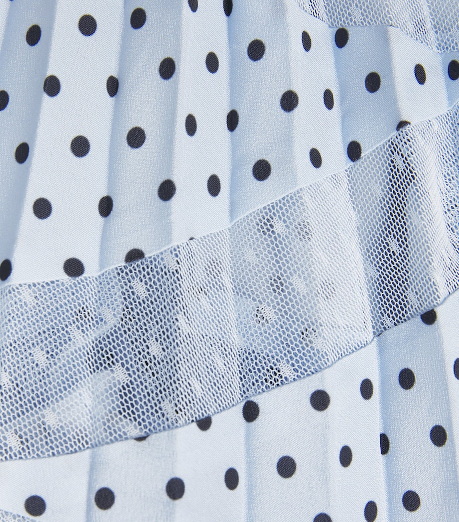 Claudie Pierlot Womens Polka-Dot Pleated Midi Skirt Light Print Image 6