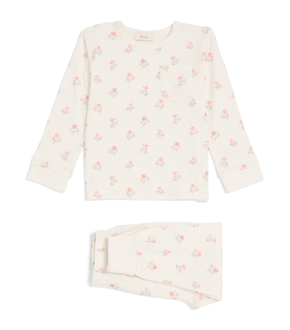 Organic Cotton Floral Pyjama Set (2-6 Years) MULTI Image 1