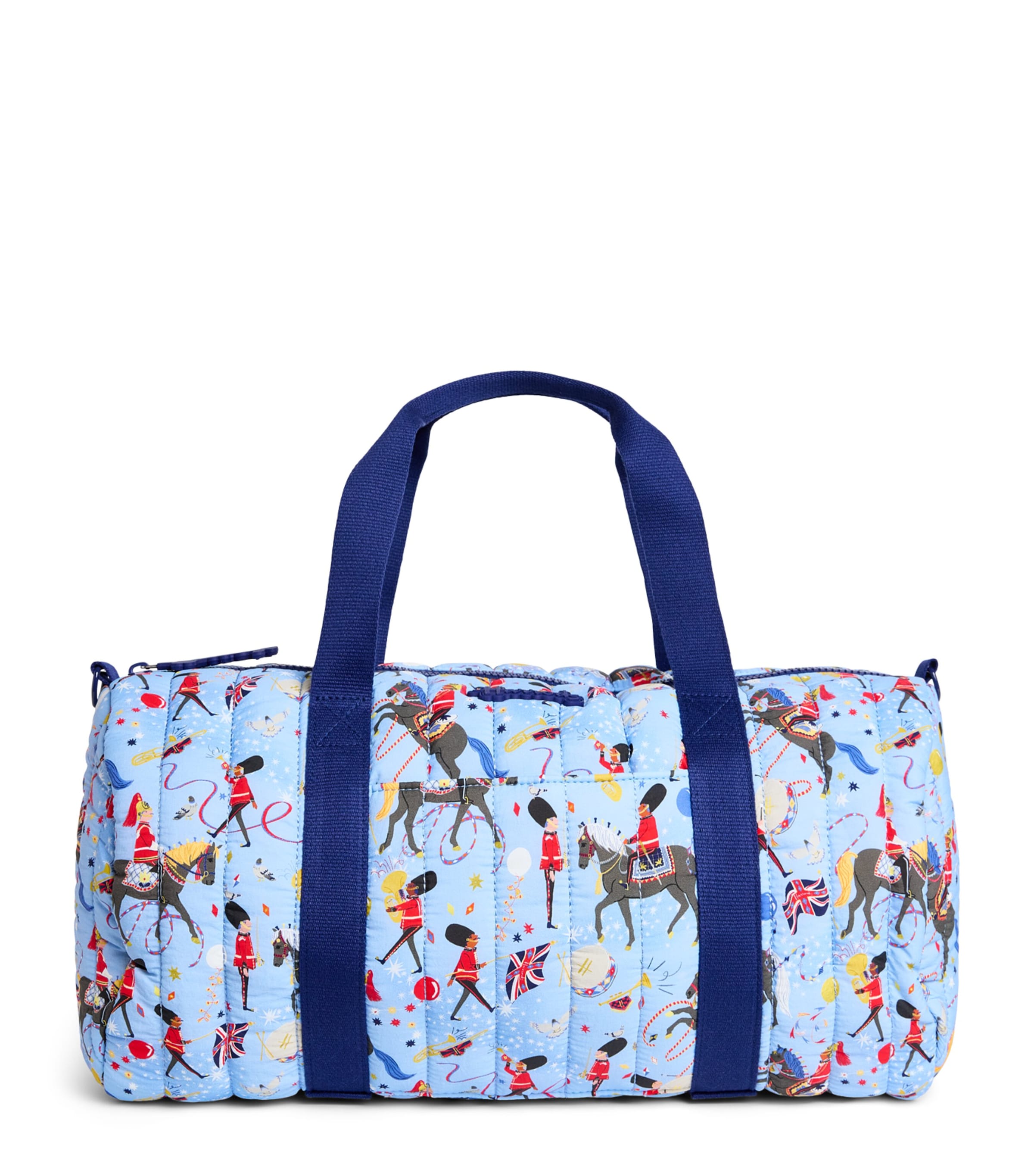 Harrods Quilted Trooping The Colour Duffle Bag Cream Image 1