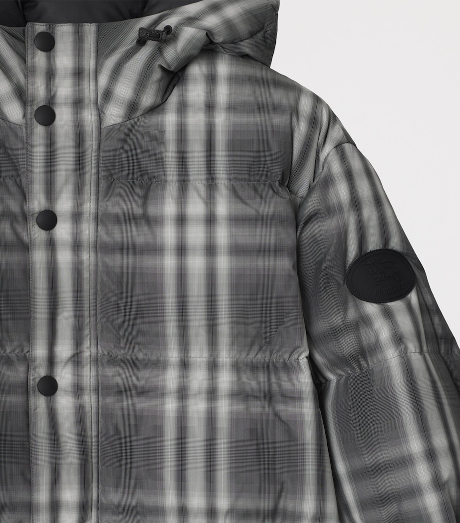 Down Ombré Check Puffer Jacket BLACK IP CHECK Image 5