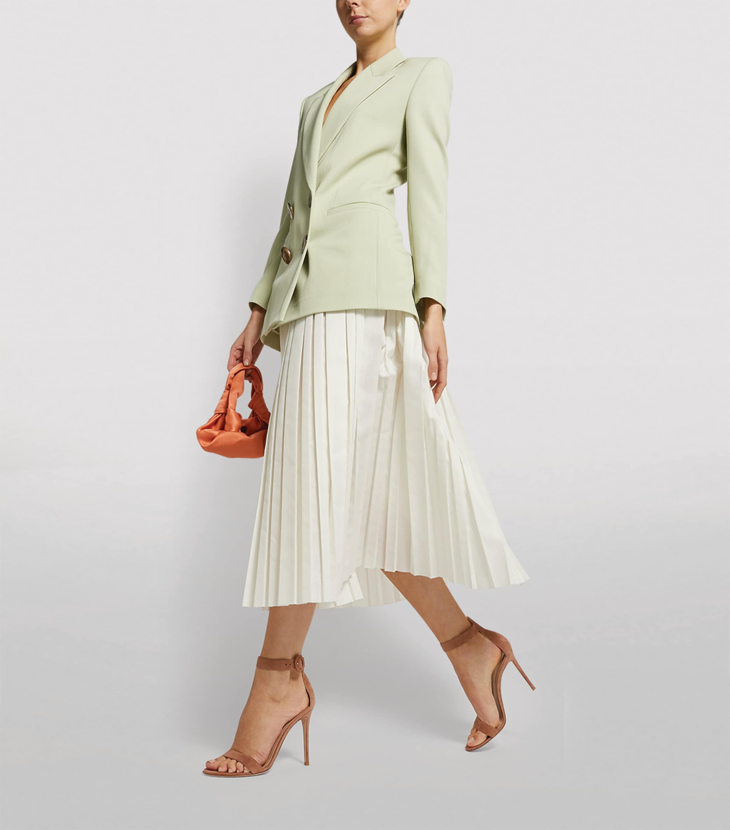 Suede Portofino Heeled Sandals 105 NUDE Image 3