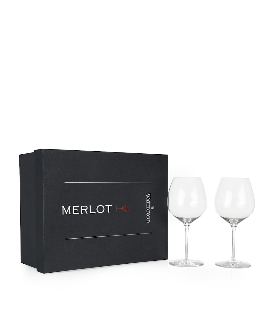 Set of 2 Elegance Merlot Wine Glasses CLEAR Image 2