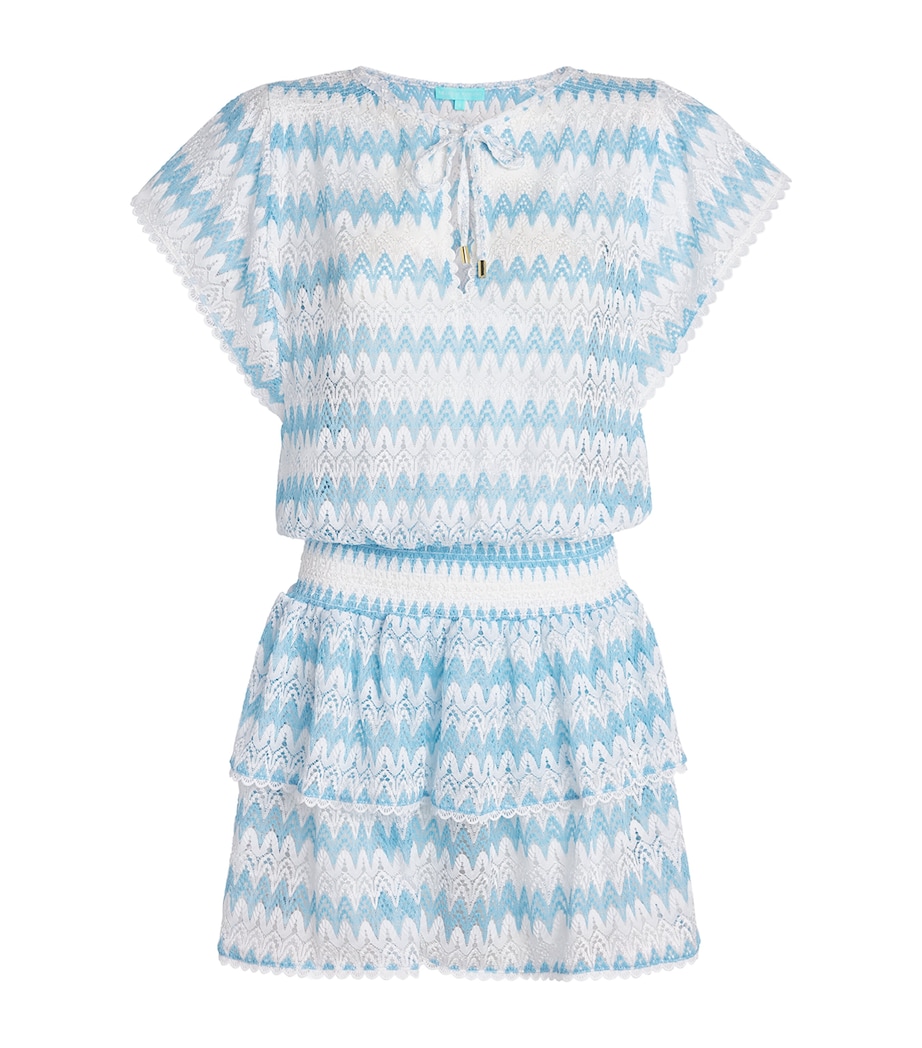 Melissa Odabash Womens Crochet Remi Mini Dress White/oasis Image 1