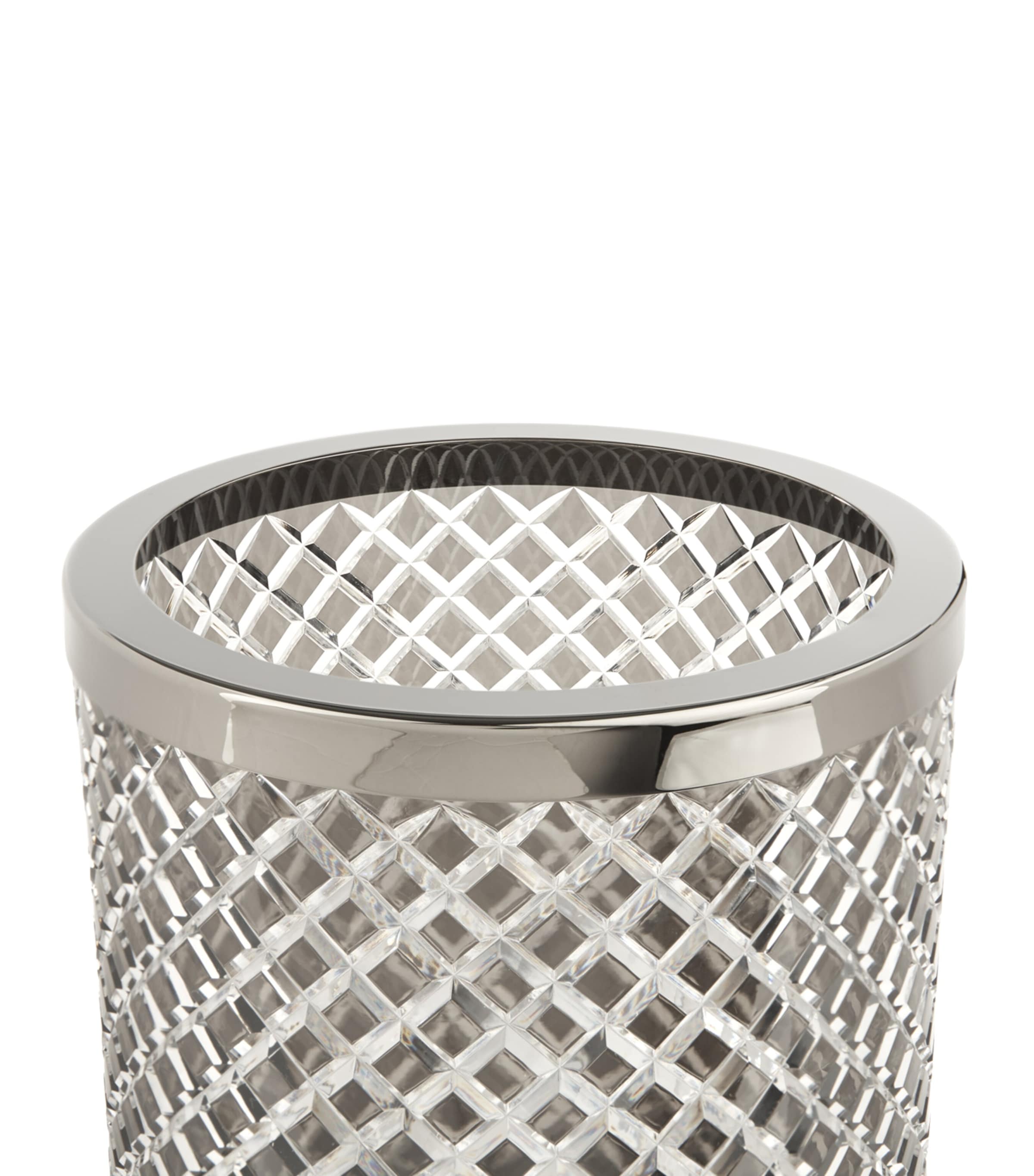 Bevelled Crystal Bin BLUE Image 2