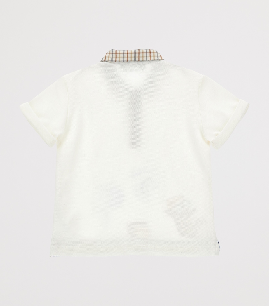 Cotton Printed Polo Shirt (6-24 Months) PANNA Image 2