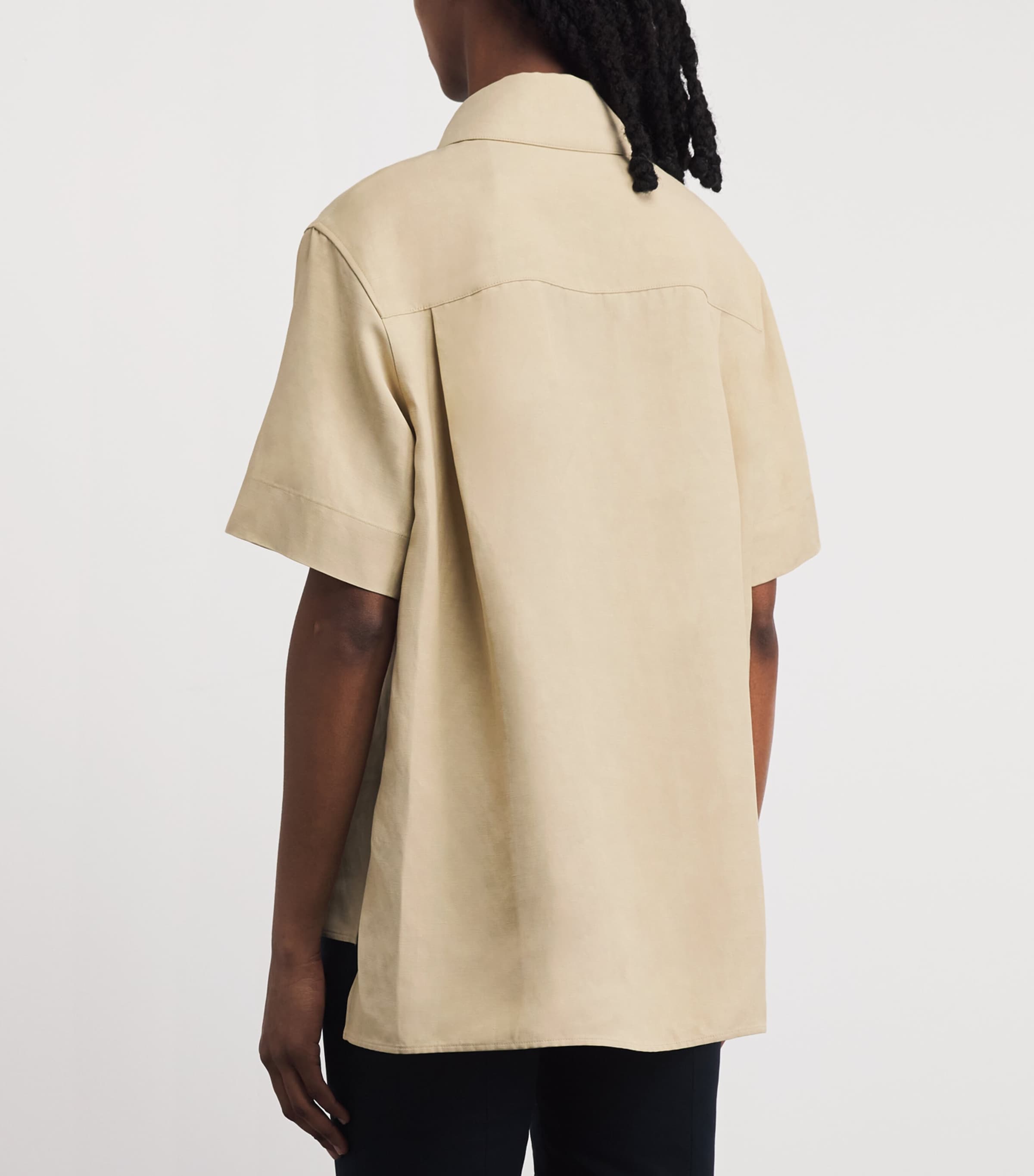 Joseph Womens Short-Sleeve Volu Shirt Powder Image 5