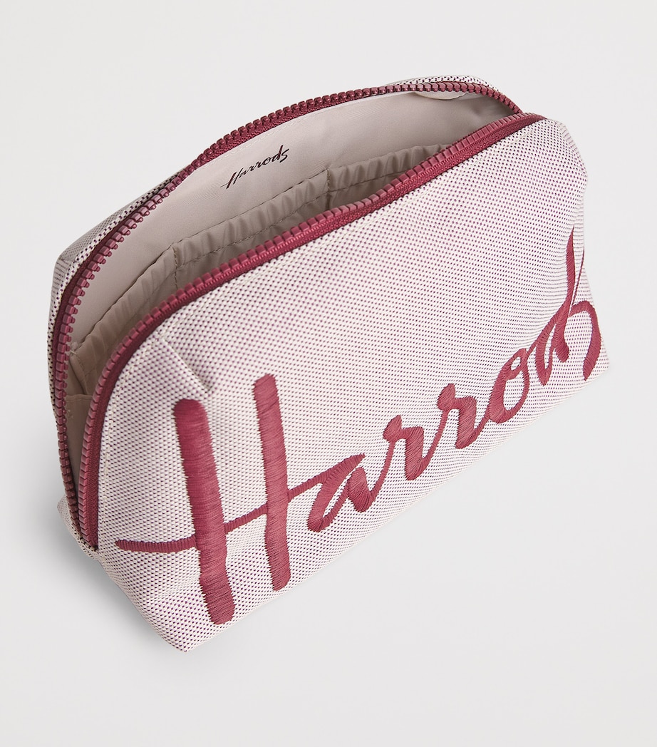 Harrods Large Logo Cosmetic Bag Neutral Image 2