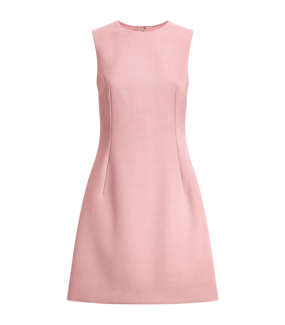 Virgin Wool Mini Dress F0473- POWDER PINK Image 1