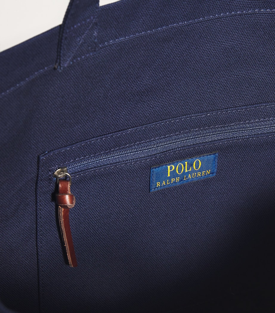 Cotton Logo Tote Bag NAVY Image 6