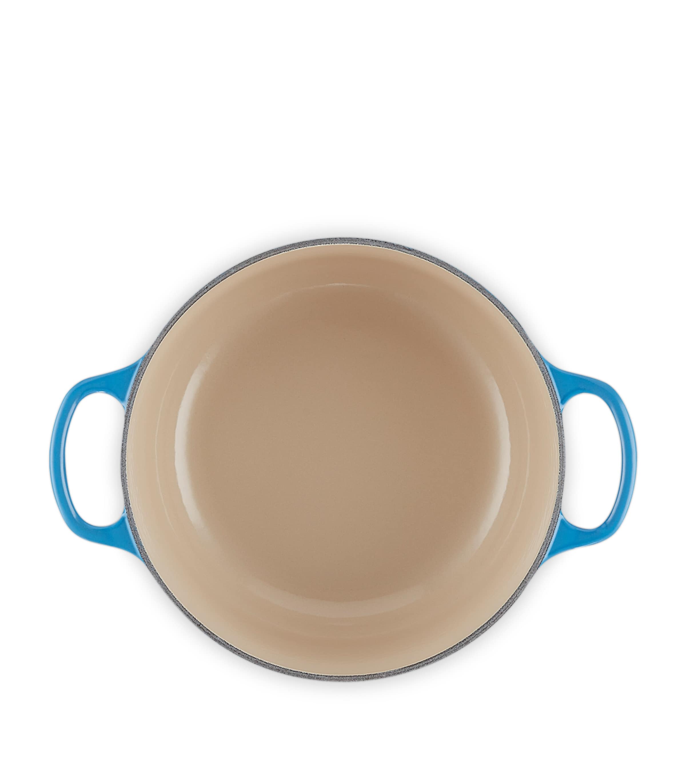 Cast Iron Round Casserole Dish (20cm) AZURE BLUE Image 4