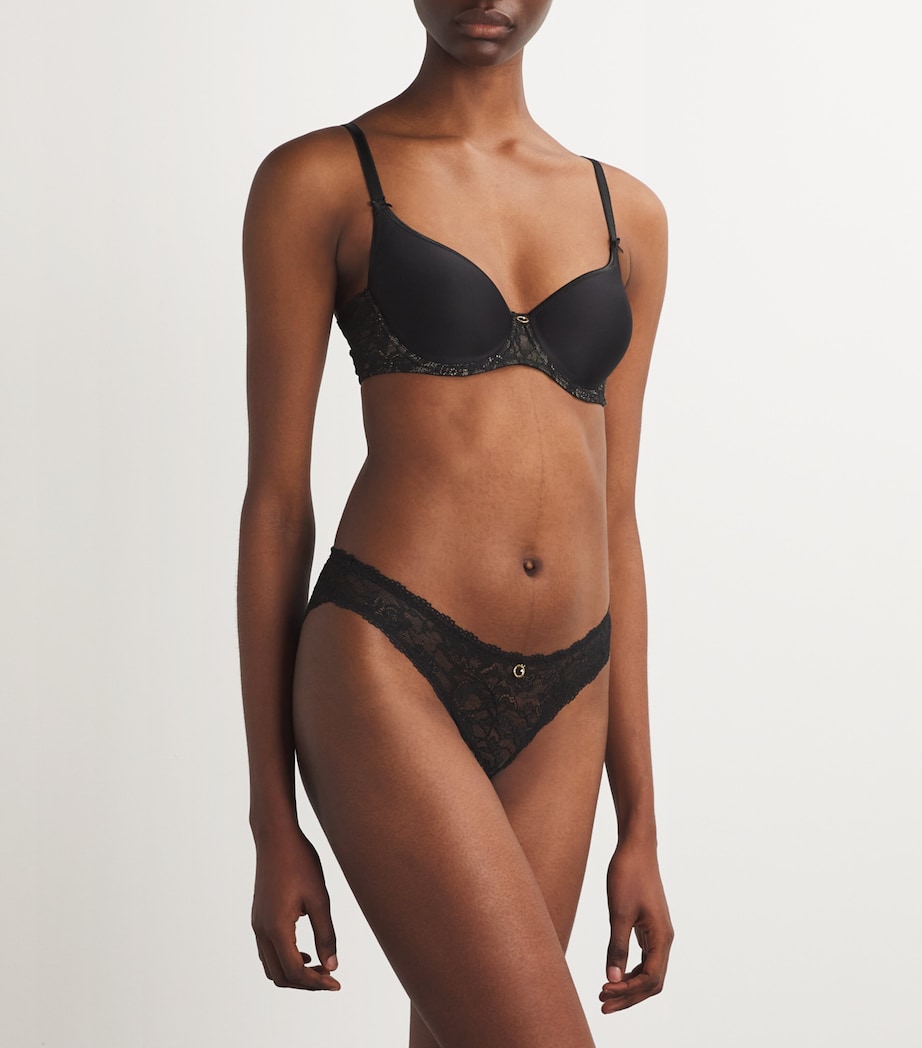 Lace Rosessence Italian Briefs BLACK Image 2