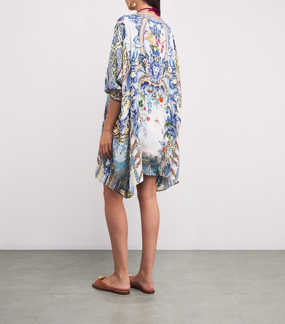 Silk Printed Short Kaftan WALLWOND Image 3