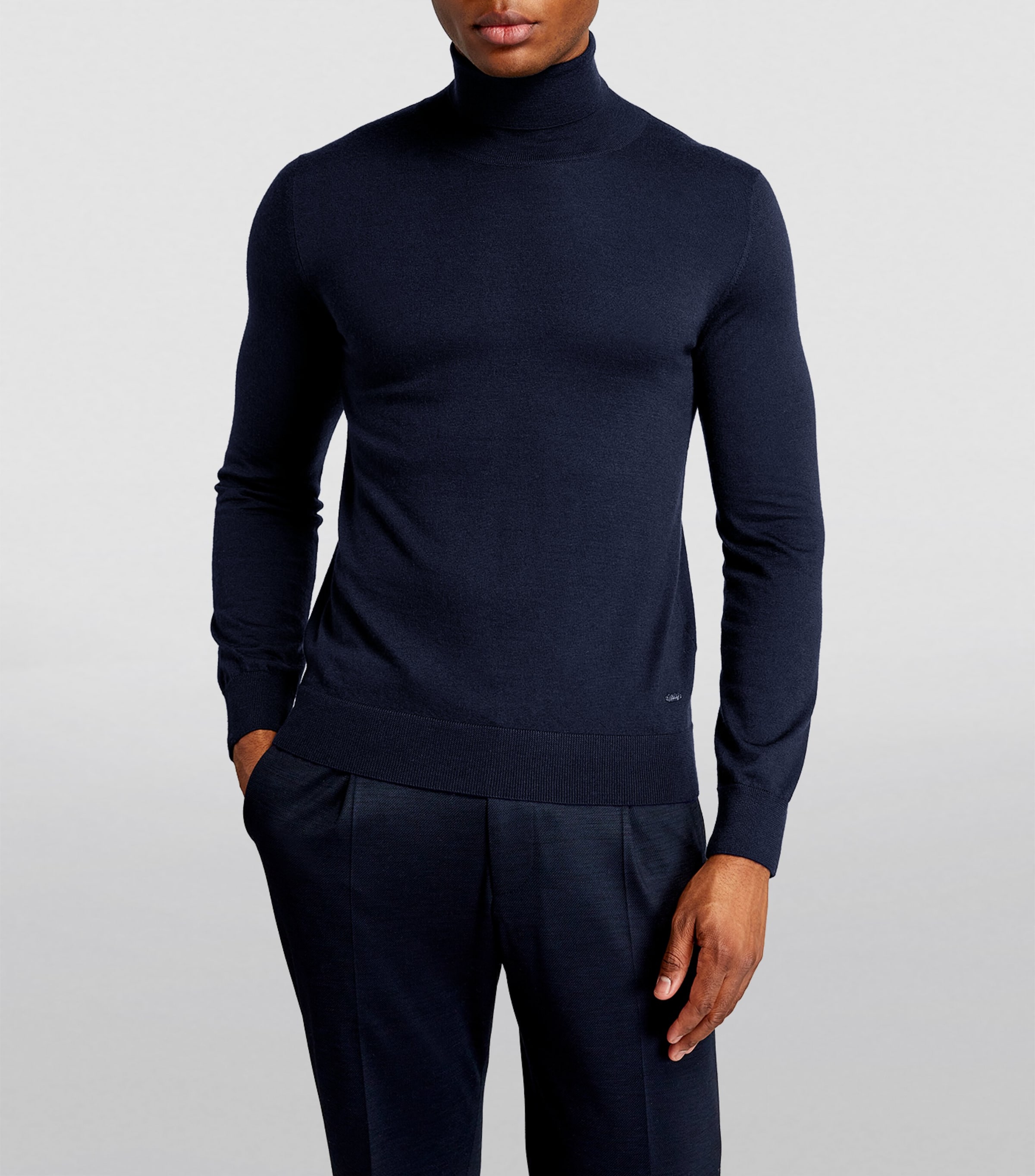 Brioni Blue Cashmere-Silk Rollneck Sweater | Harrods US