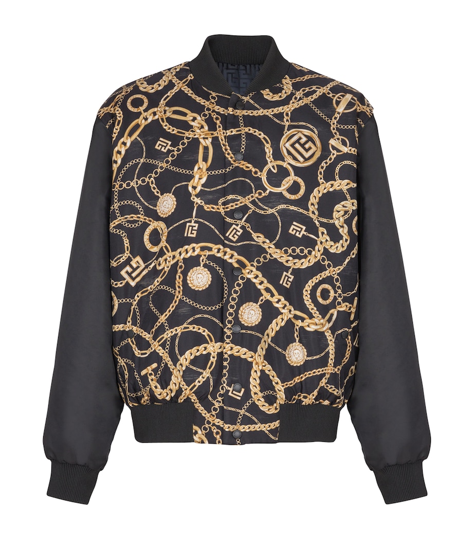 Silk Reversible Chain Bomber Jacket EAD NOIR/OR Image 1