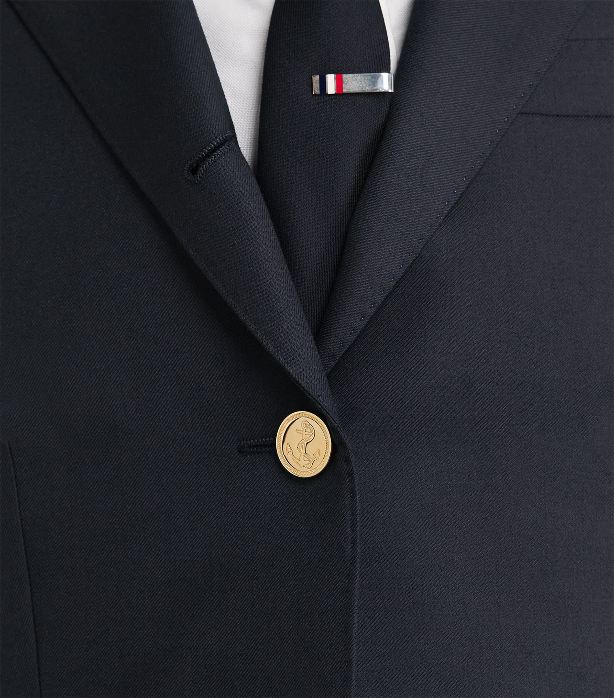 Thom Browne Womens Wool High Armhole Sport Coat Navy Image 3