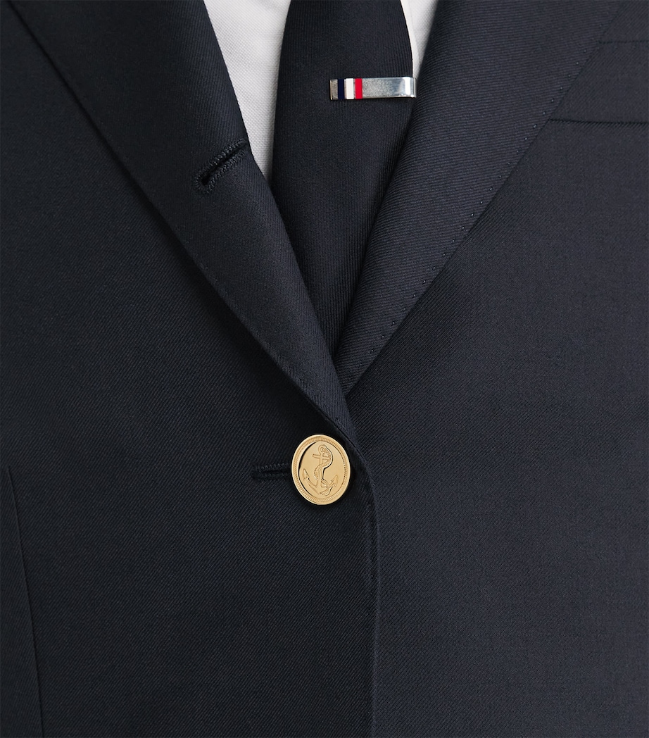 Thom Browne Womens Wool High Armhole Sport Coat Navy Image 3