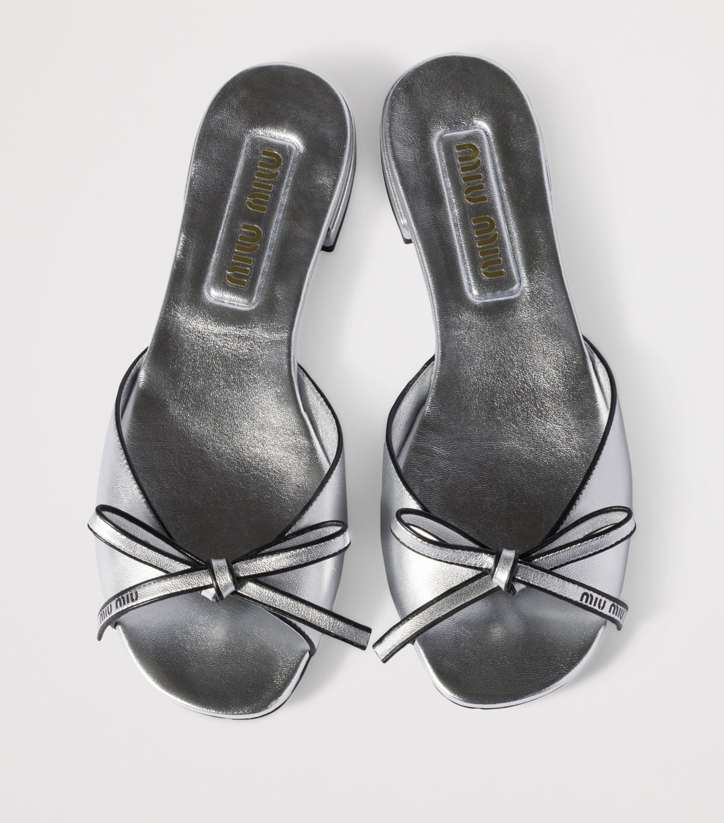 Miu Miu Nappa Leather Mordoré Bow Sandals Image 4
