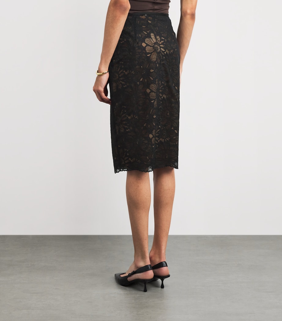 Lace Eleri Midi Skirt DBLK BLACK Image 4