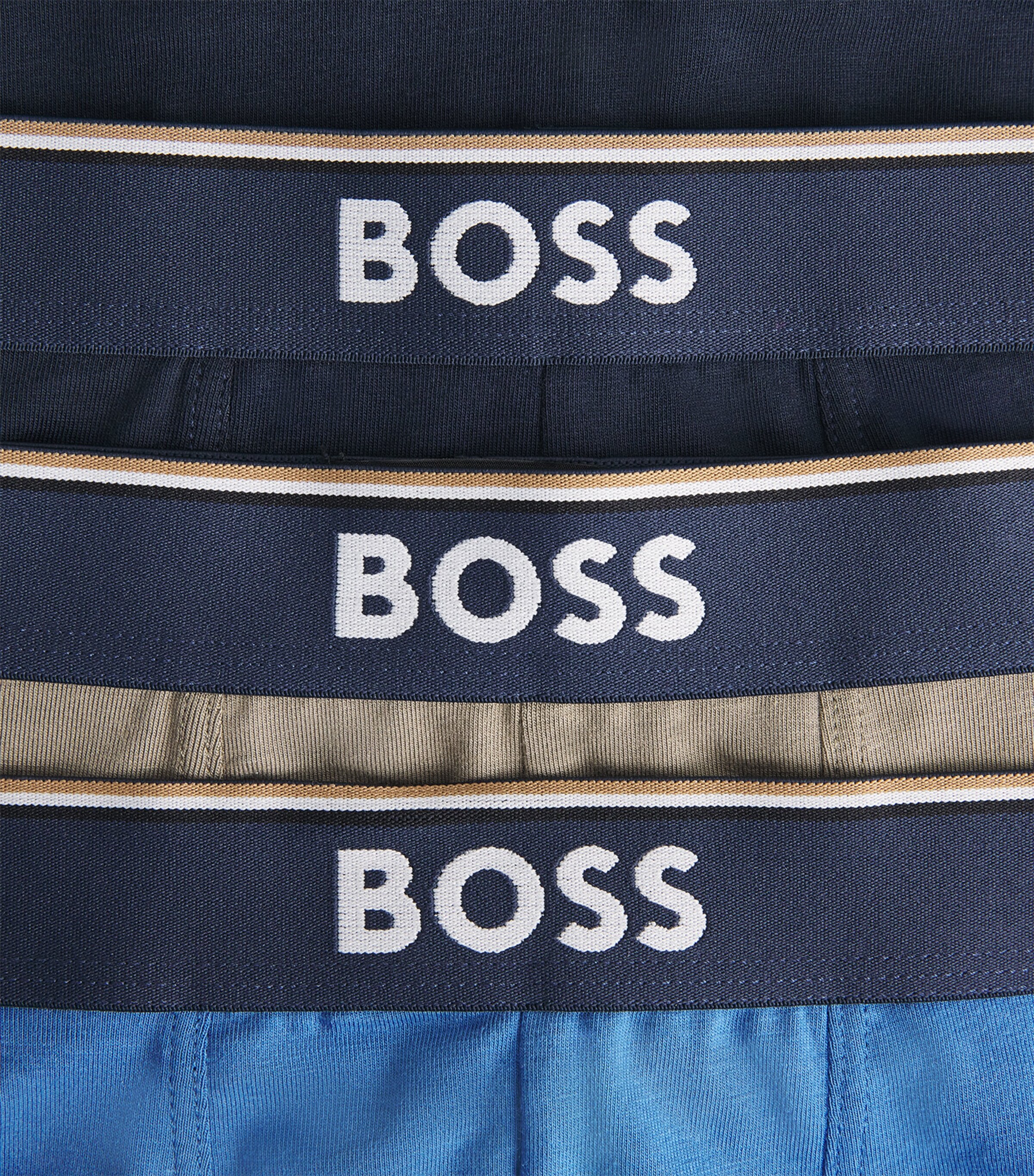 BOSS Mens Stretch-Cotton Power Trunks (Pack of 3) Open Image 5