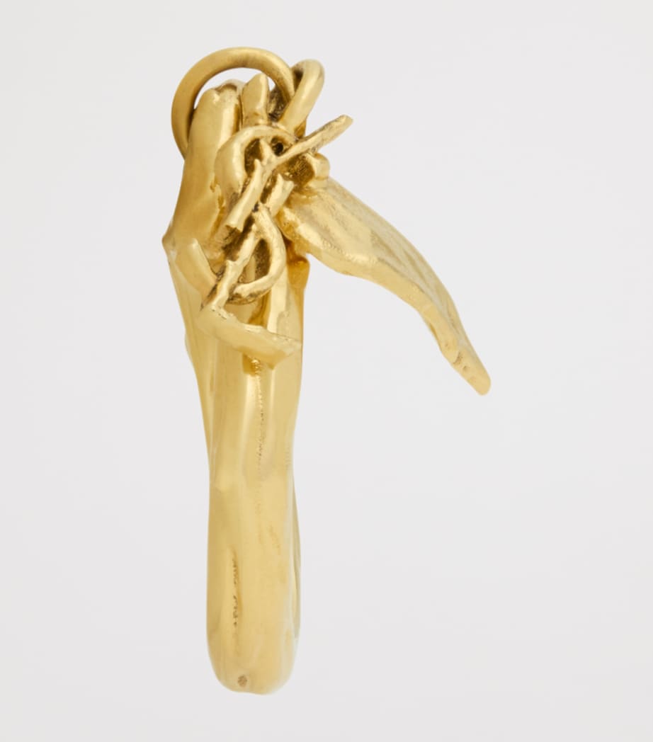 Saint Laurent Cassandre Leaf Charm Ring Image 3