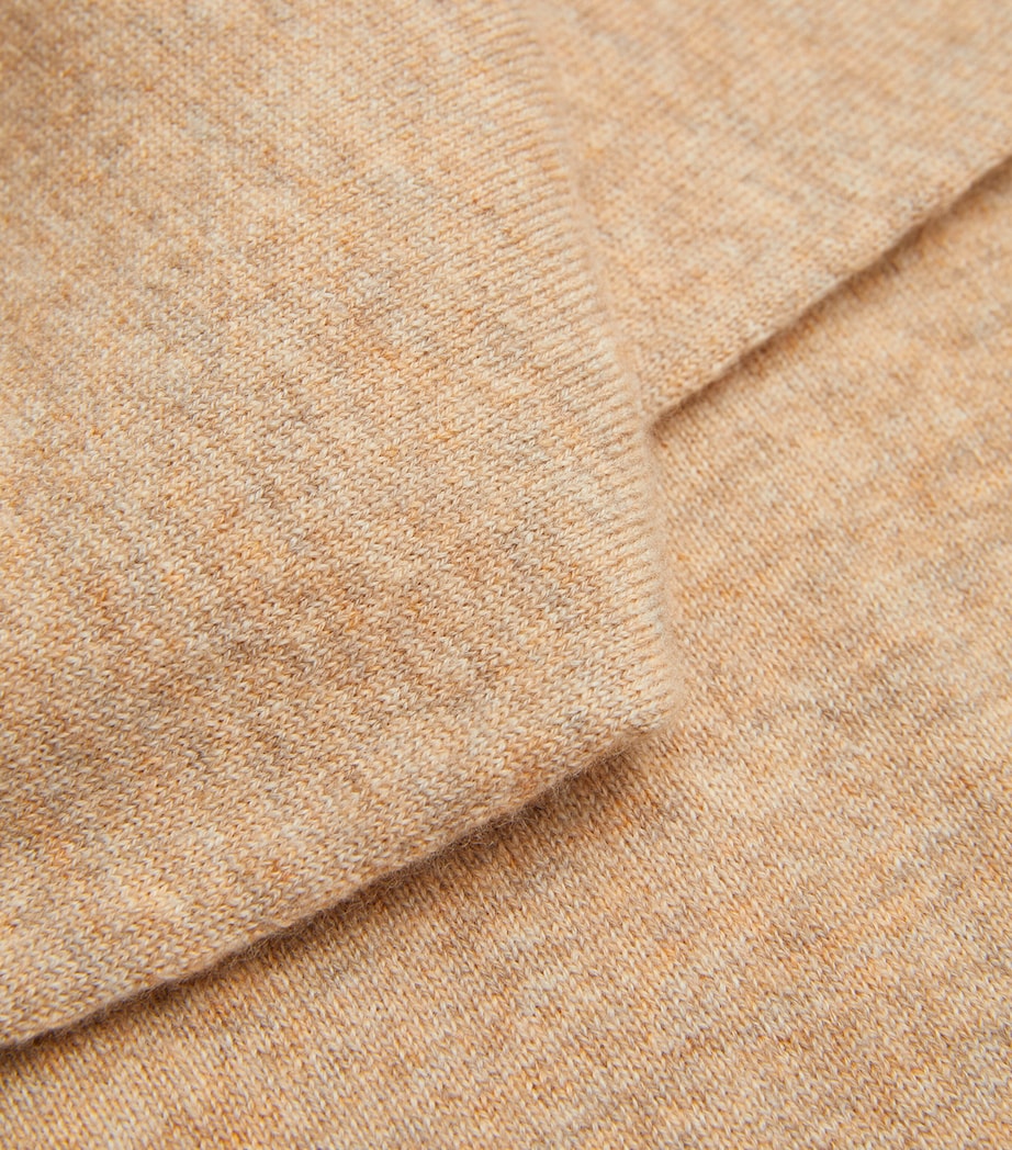 Cashmere Quarter-Zip Sweater HB0210 OATMEAL Image 5