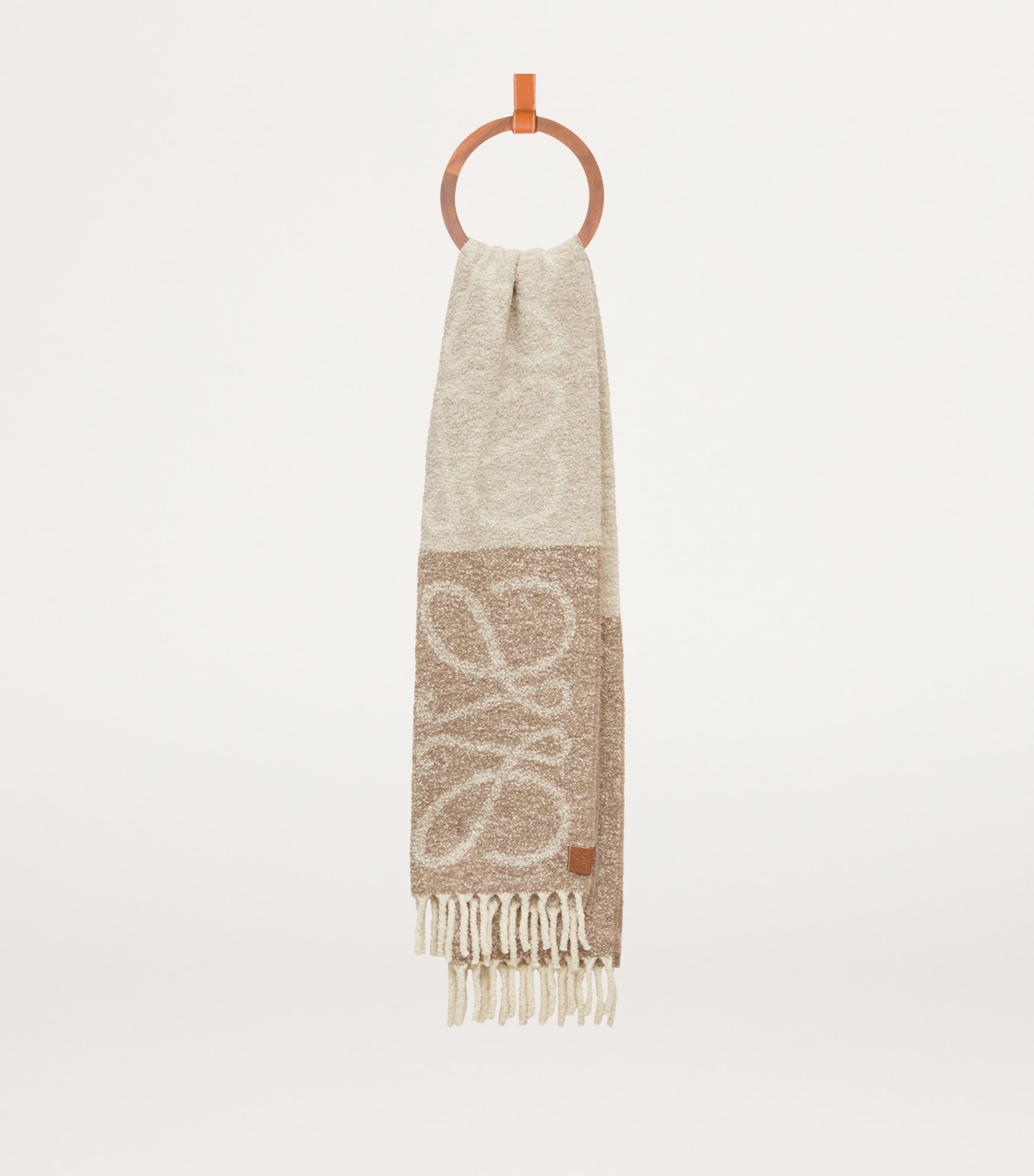 Alpaca-Blend Anagram Scarf BEIGE/WHITE Image 2