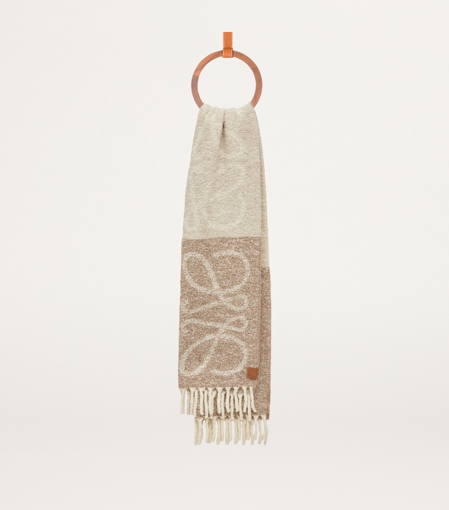 Alpaca-Blend Anagram Scarf BEIGE/WHITE Image 2