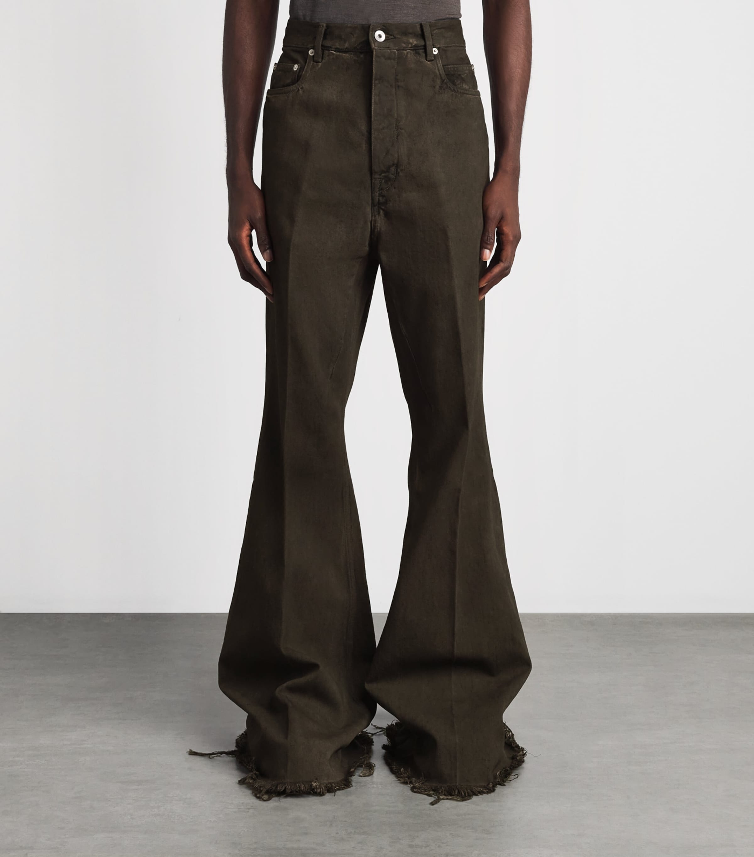Rick Owens Mens Bolan Bootcut Jeans Dust Image 4