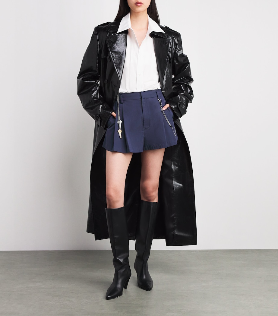 Chain-Detail Shorts 402A BLUE INK Image 2