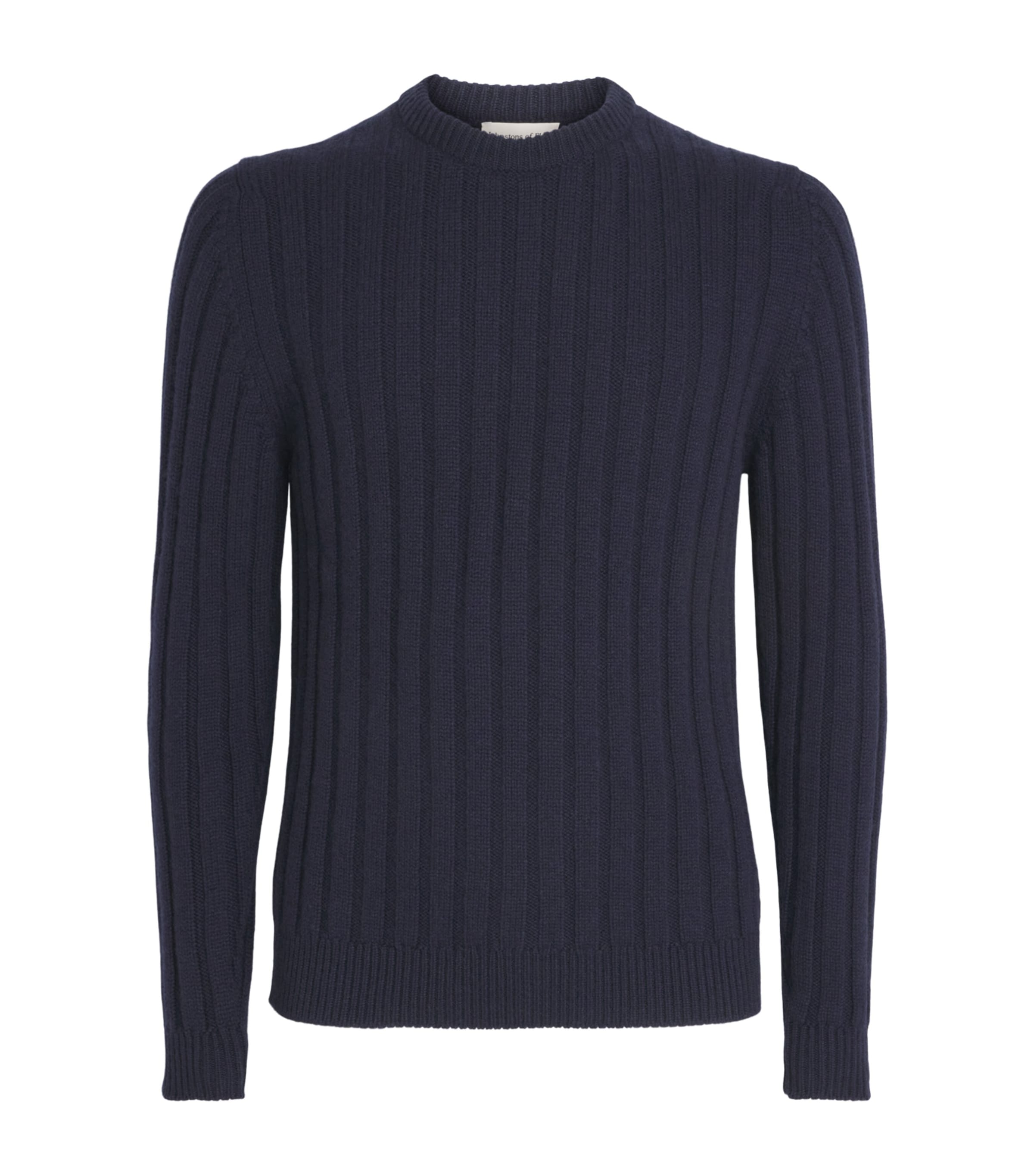 Cashmere Rib-Knit Peel Sweater SD7666 DARK NAVY Image 1