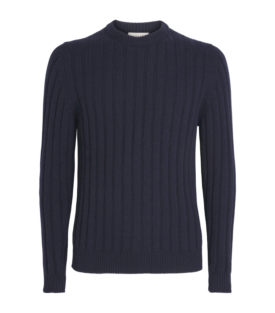 Cashmere Rib-Knit Peel Sweater SD7666 DARK NAVY Image 1