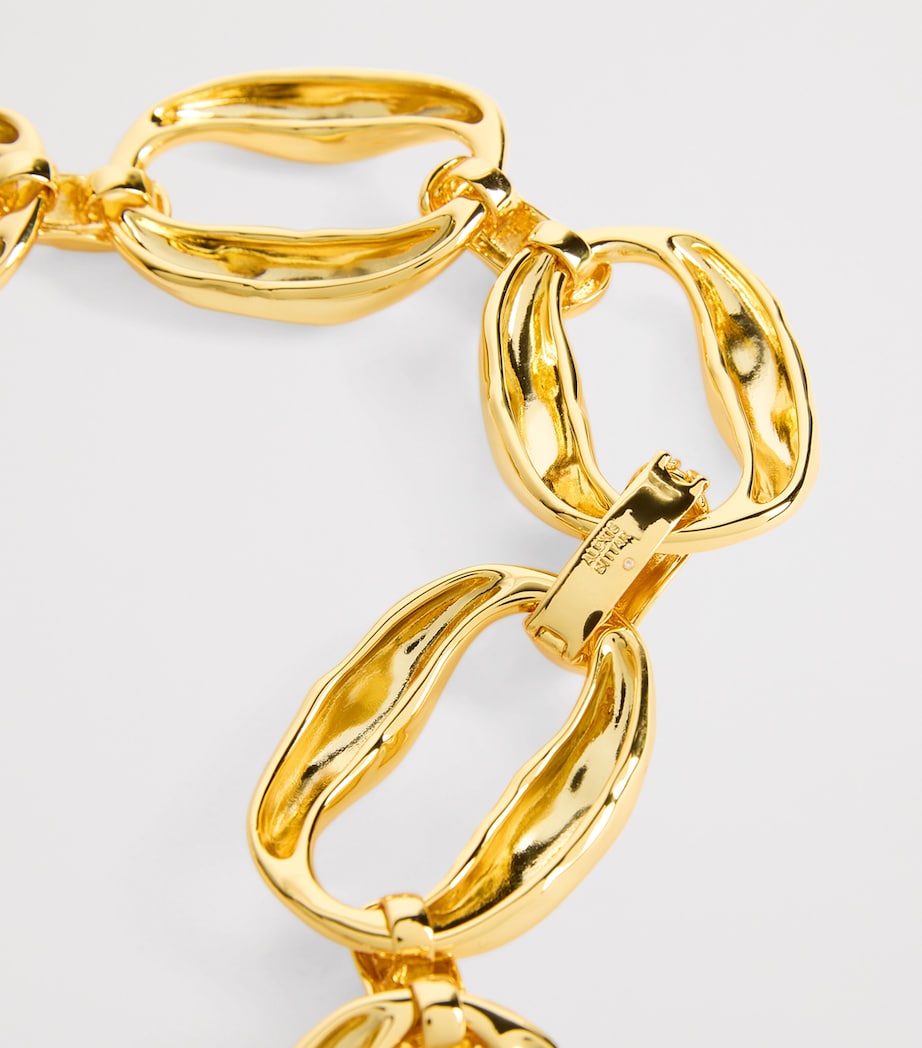 Gold-Plated Molten Link Necklace GOLD Image 5