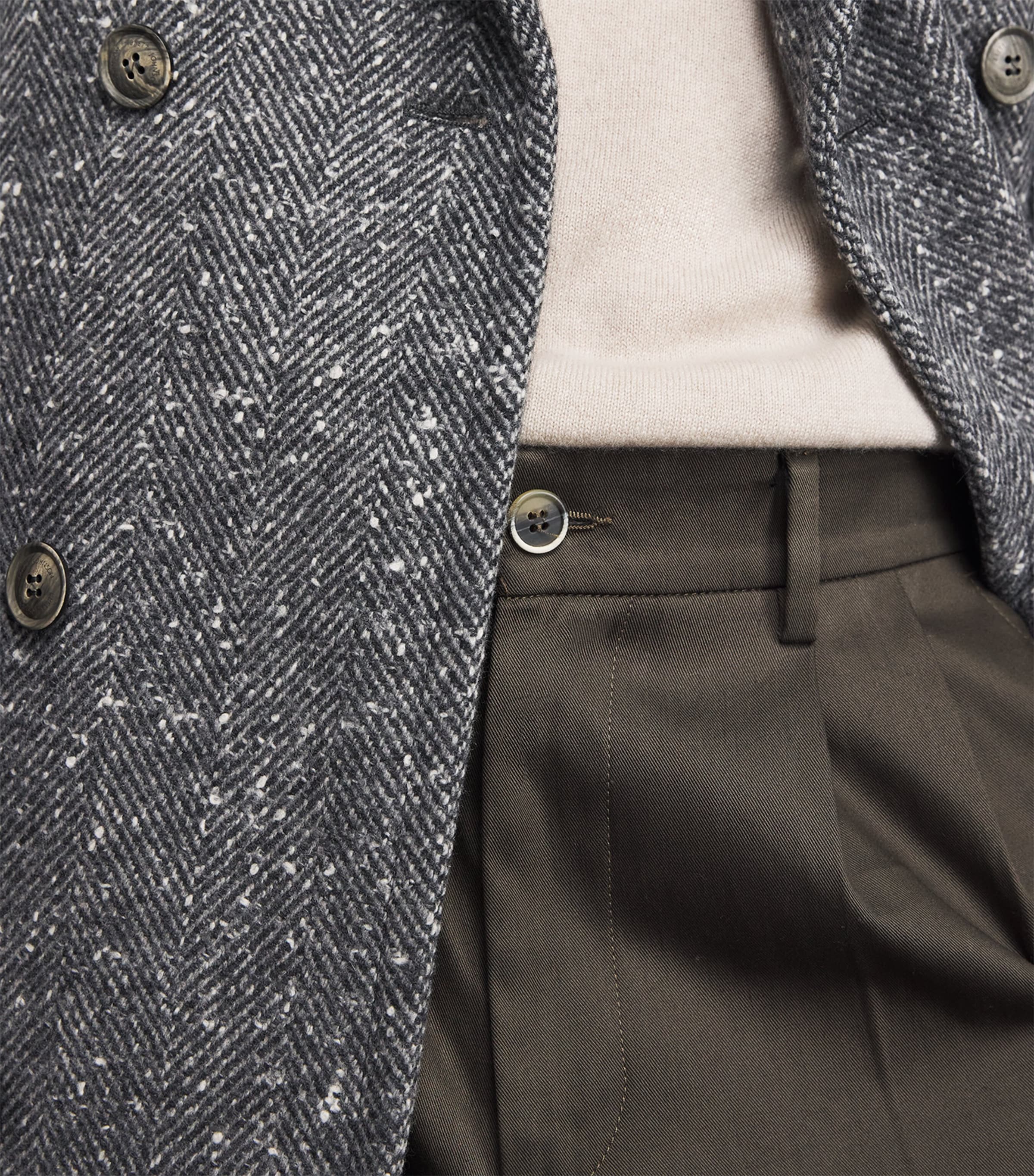 Cashmere Tweed Overcoat GREY Image 6