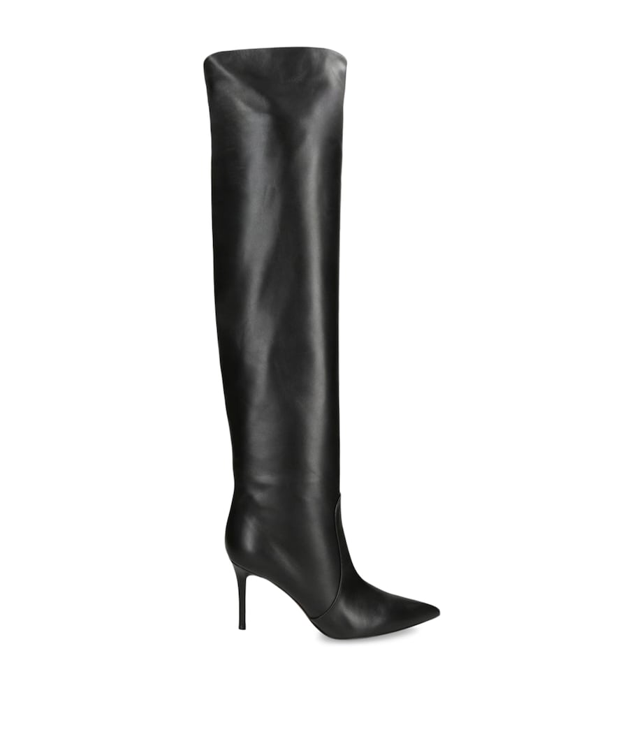 Leather Hansen Knee-High Boots BLACK Image 1