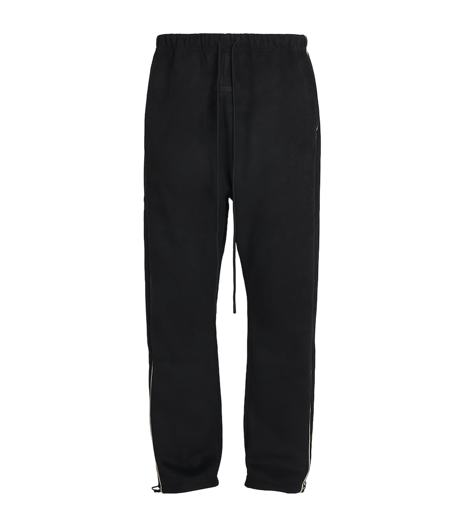 FEAR OF GOD ESSENTIALS Mens Faux Suede Relaxed Sweatpants Vintage Black Image 1
