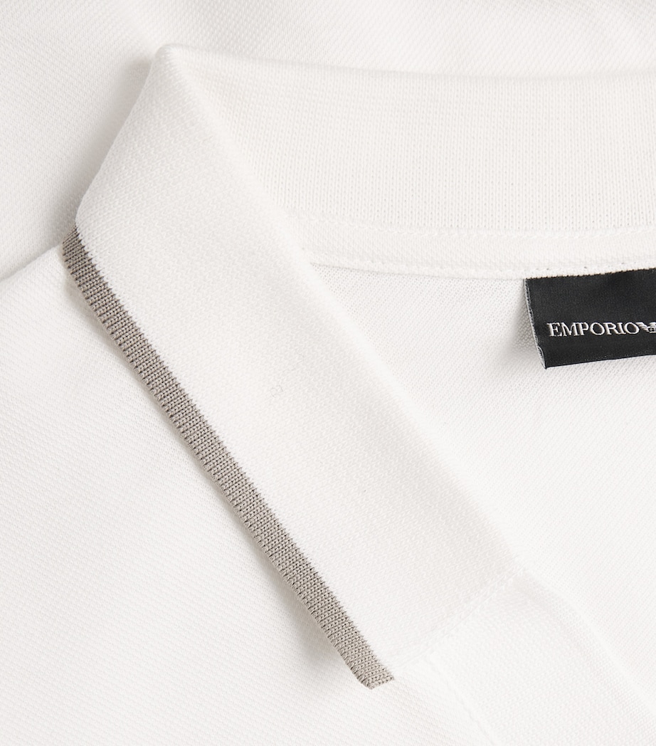 Emporio Armani Mens Cotton Logo Polo Shirt Image 6