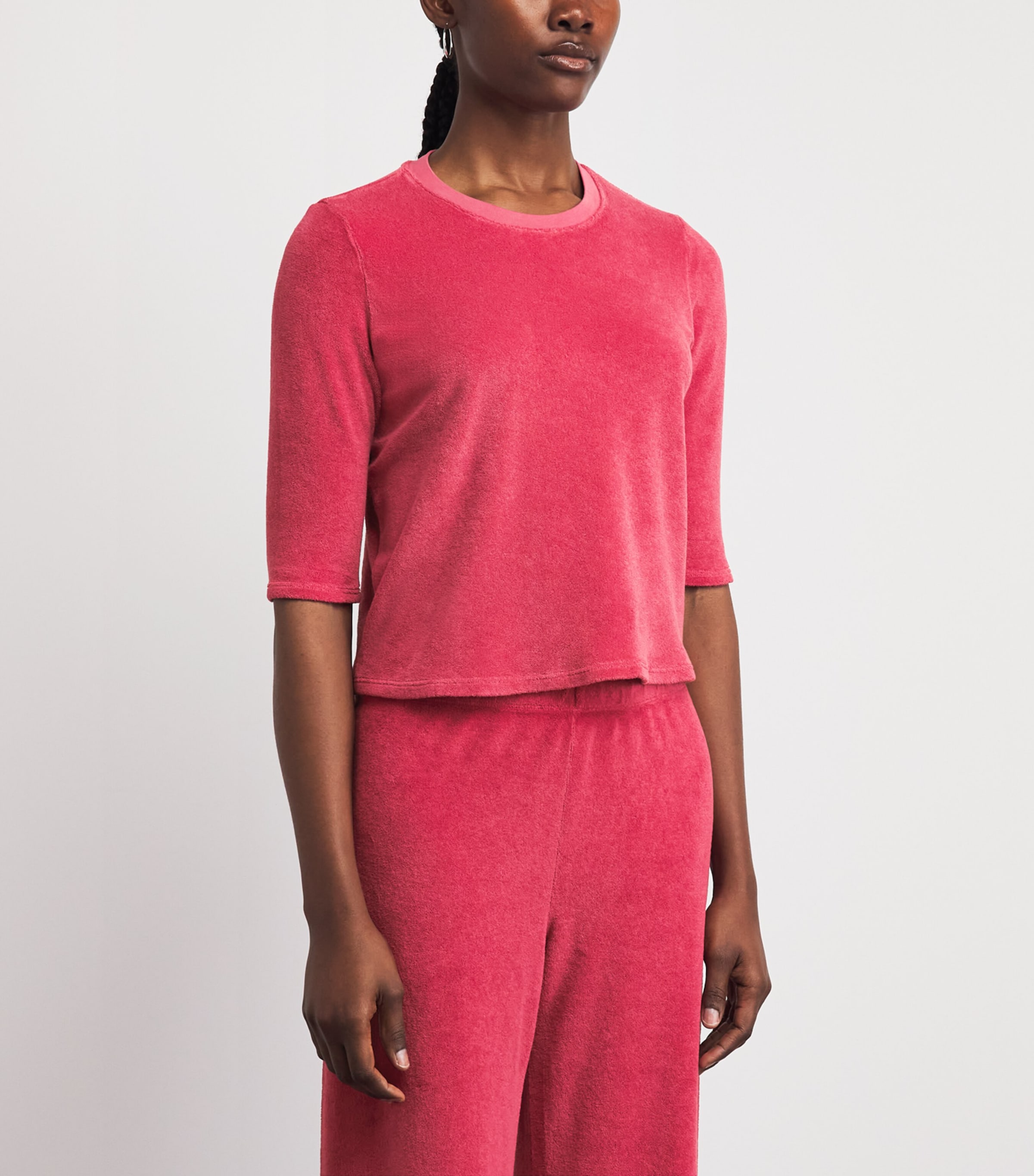 Suzie Kondi Womens Cotton-Blend Corfu T-Shirt Framboise Image 4