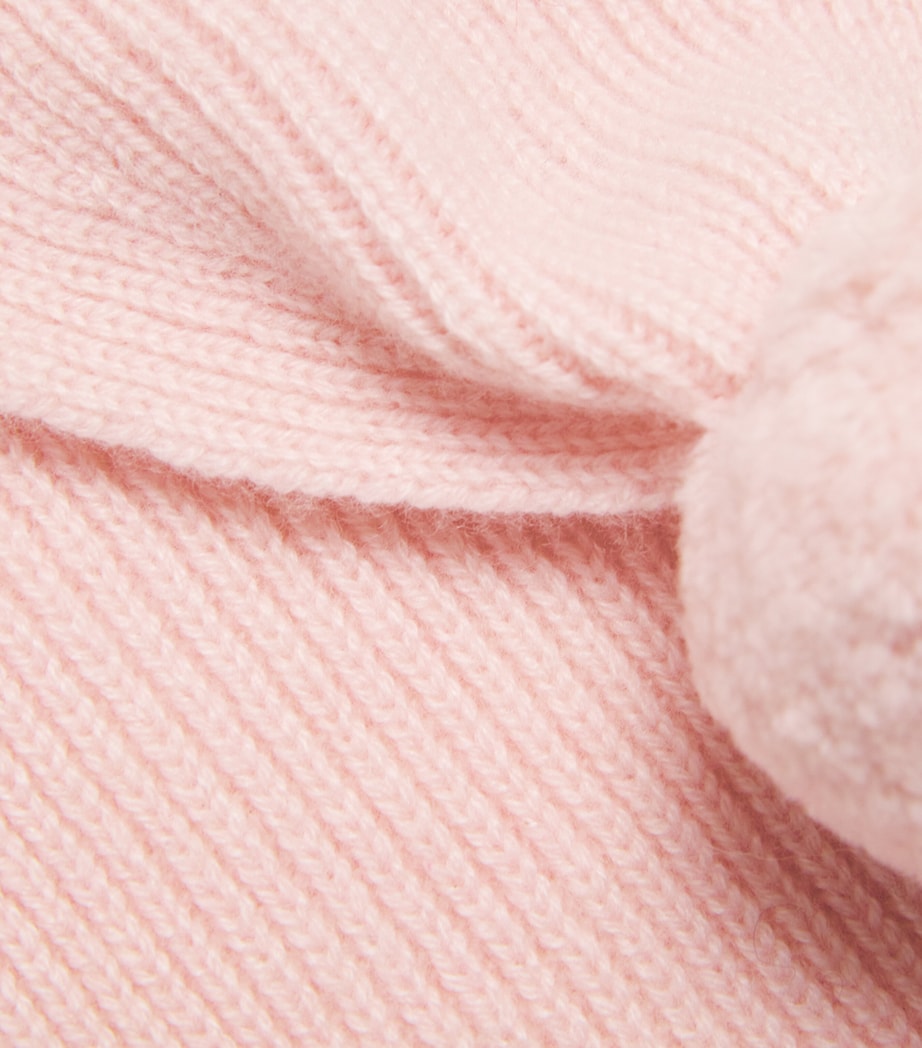 Cashmere Pom-Pom Scarf PINK Image 2