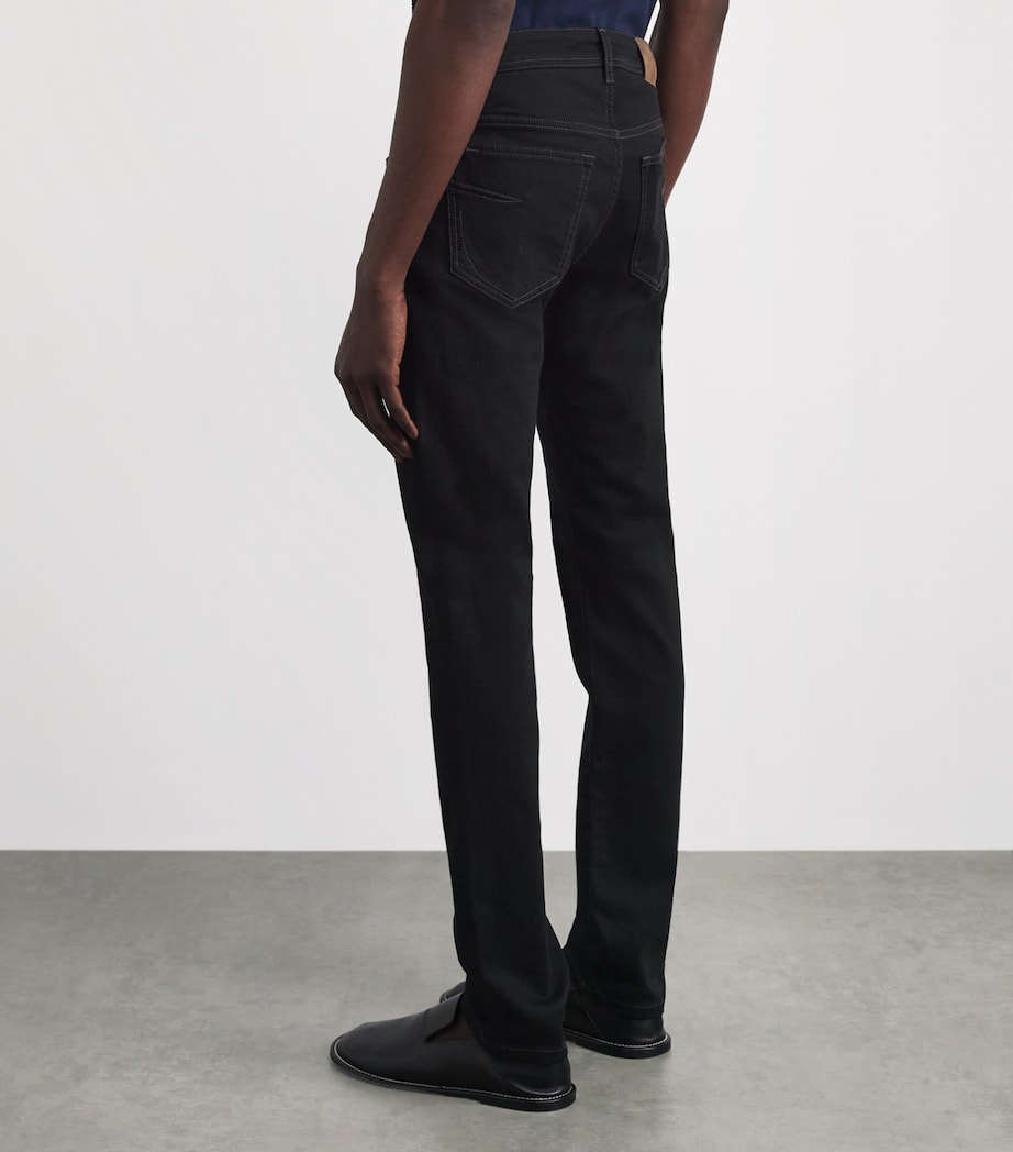 Stretch-Blend Straight Jeans 020 BLACK Image 5