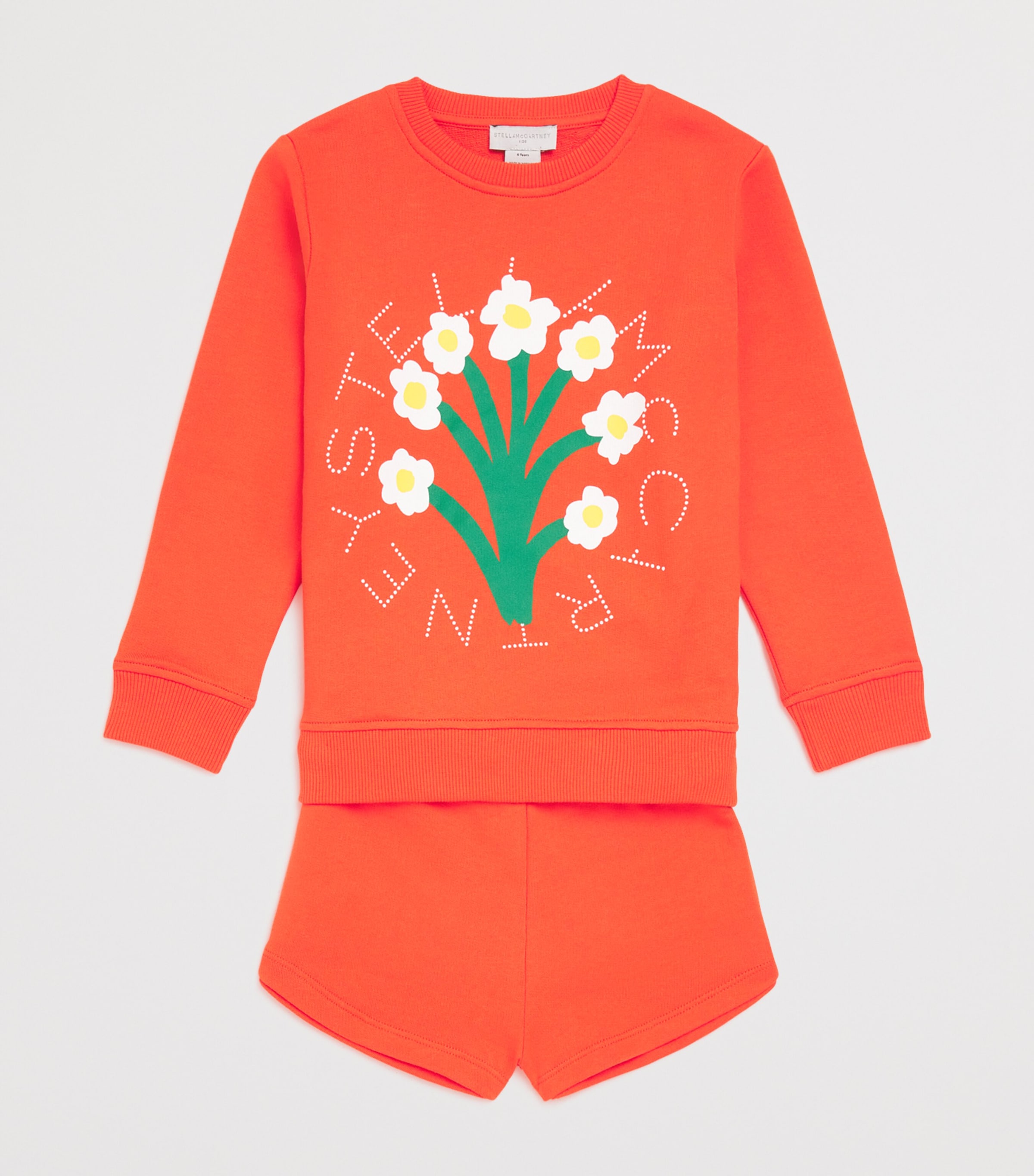Cotton Fleece Daisy Tracksuit (2-14 Years) 426RED Image 3