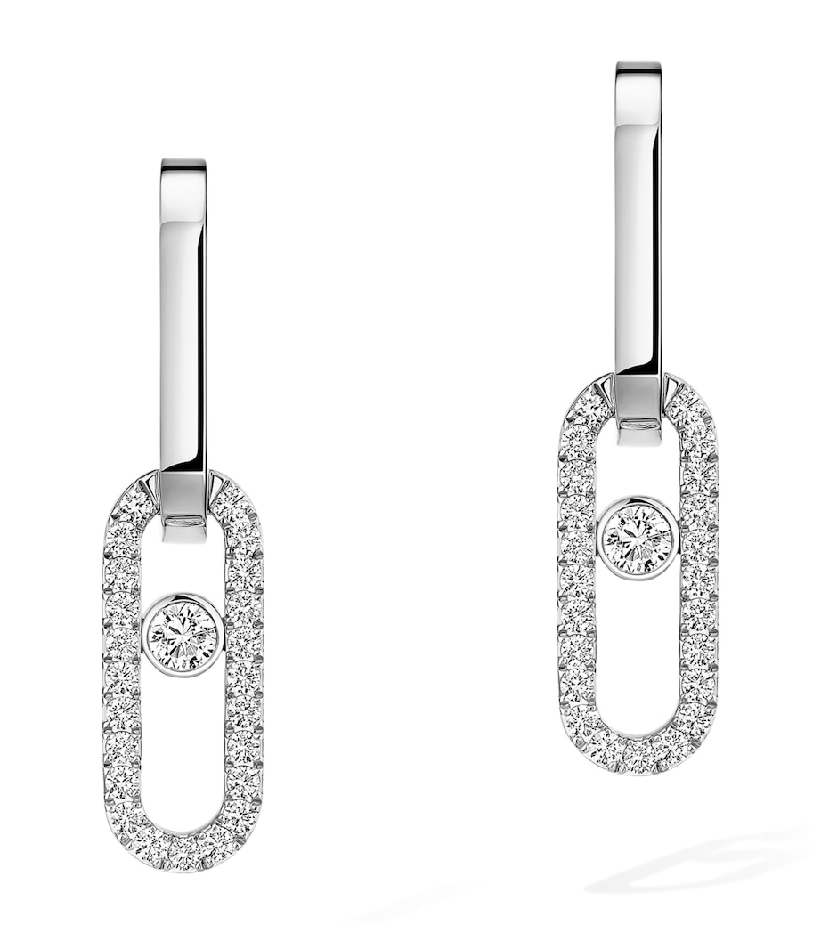 Messika Move Link White Gold and Diamond Drop Earrings (0.85ct) White Gold Image 1